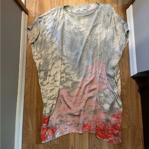 Pink and gray t-shirt dress